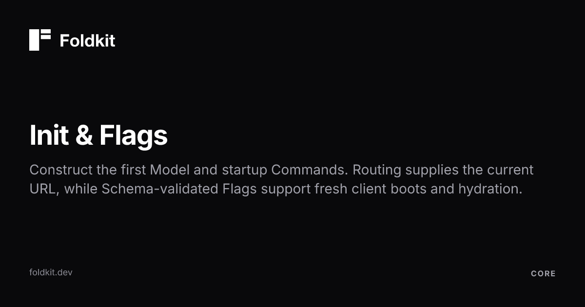 Tag Init Effect Init & Flags - Foldkit | Effect-TS Frontend Framework