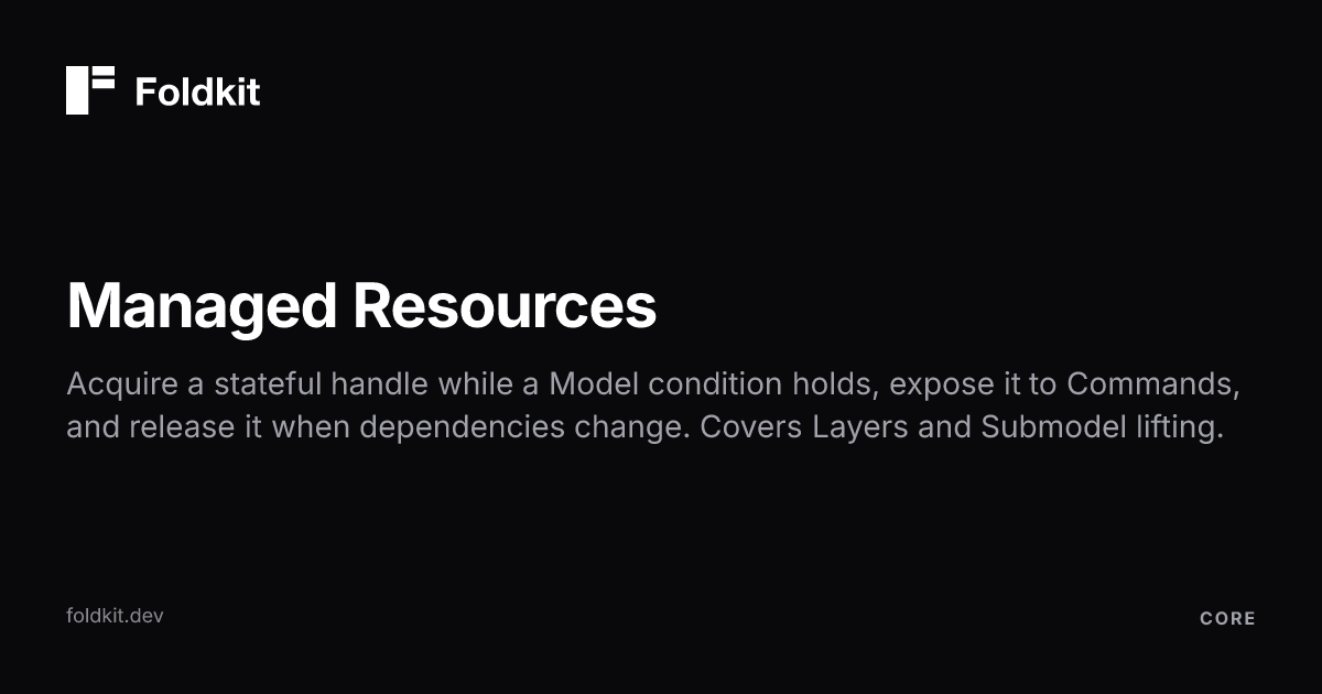 Managed Resources - Foldkit | Effect-TS Frontend Framework