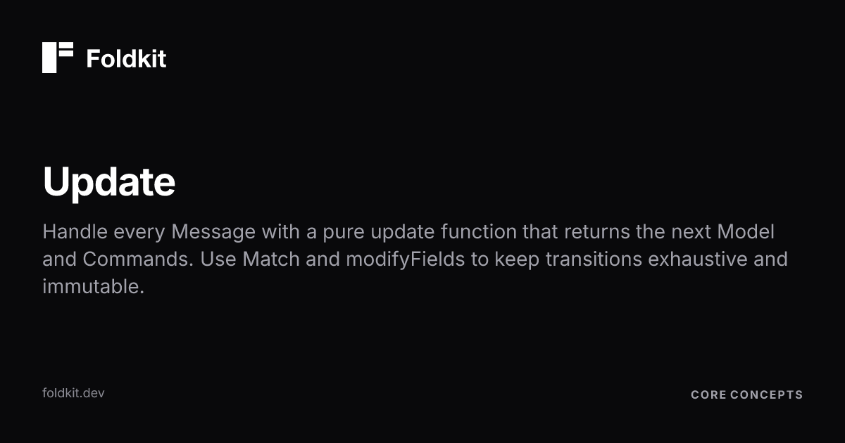 Update - Foldkit | Effect-TS Frontend Framework