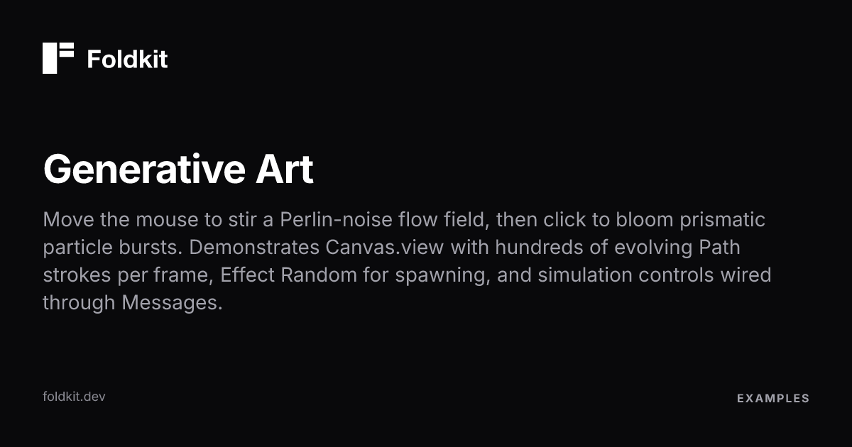 Generative Art - Foldkit | Effect-TS Frontend Framework
