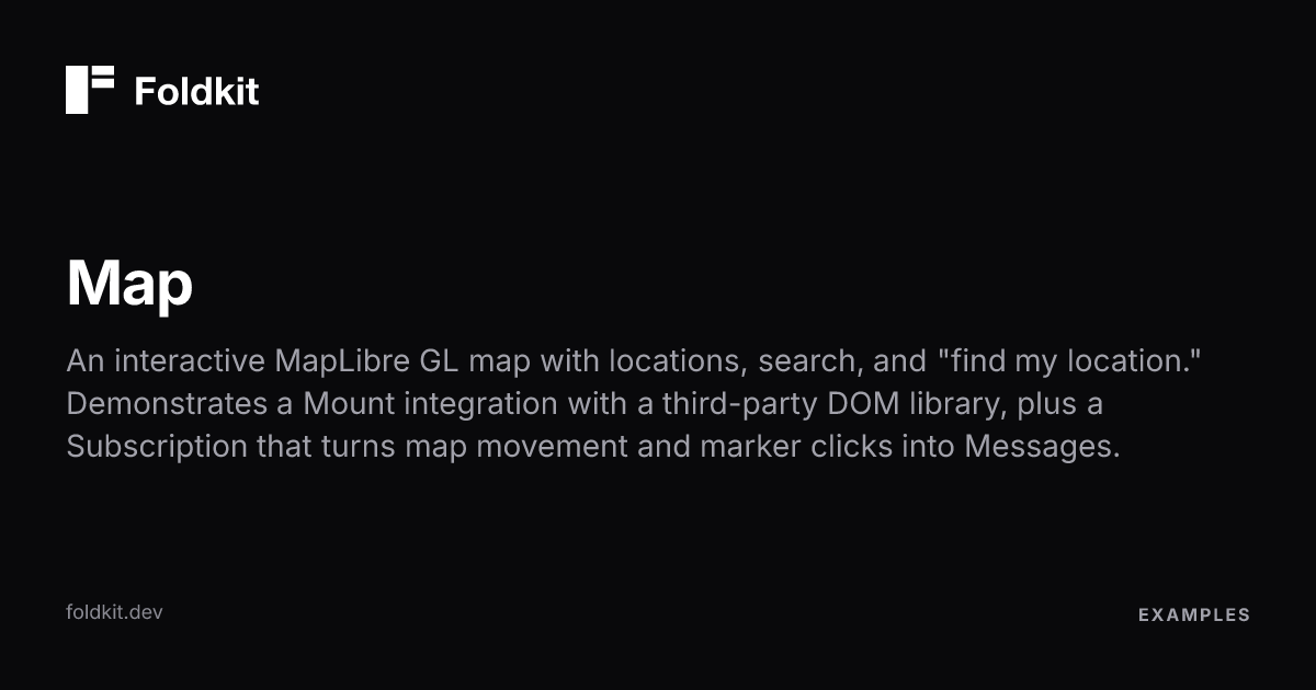 Map - Foldkit | Effect-TS Frontend Framework