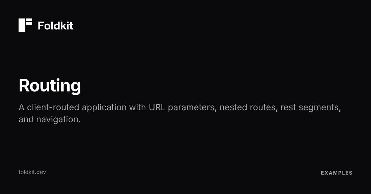 Routing - Foldkit | Effect-TS Frontend Framework