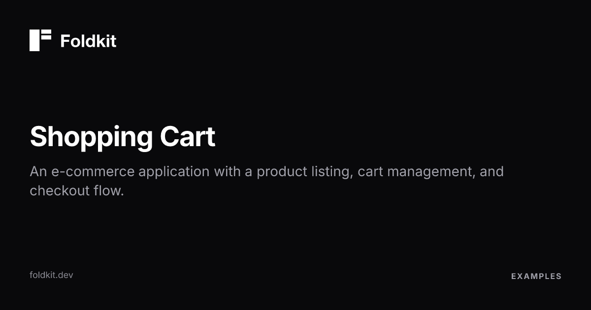 Shopping Cart - Foldkit | Effect-TS Frontend Framework