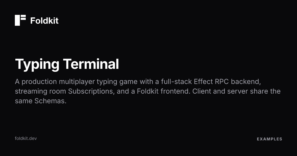 Typing Terminal - Foldkit | Effect-TS Frontend Framework