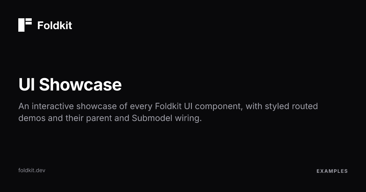UI Showcase - Foldkit | Effect-TS Frontend Framework
