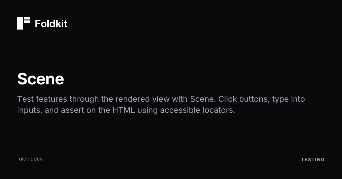 Scene - Foldkit | Effect-TS Frontend Framework