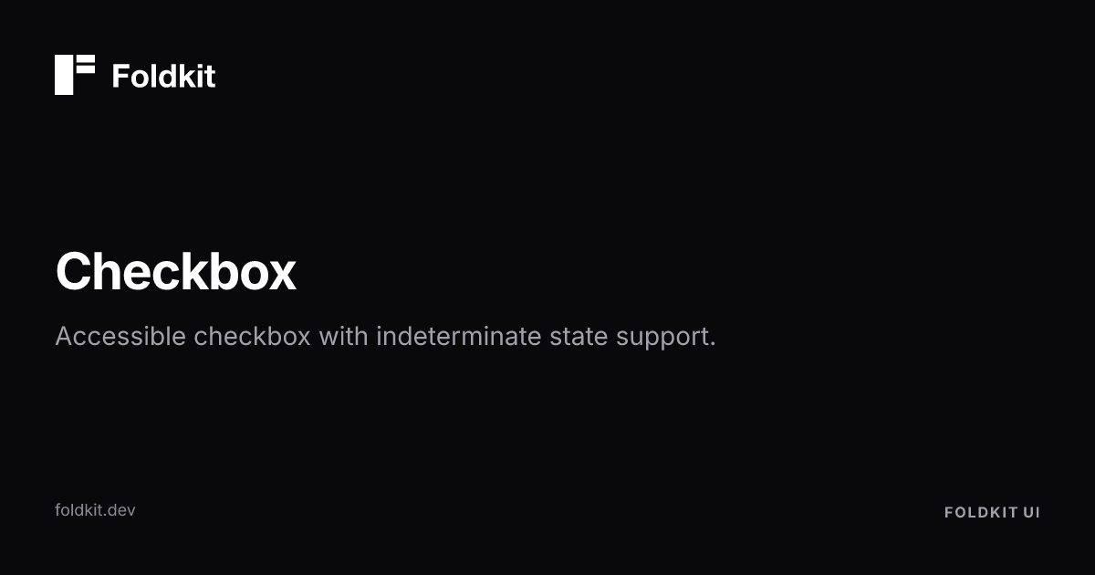 Checkbox - Foldkit | Effect-TS Frontend Framework