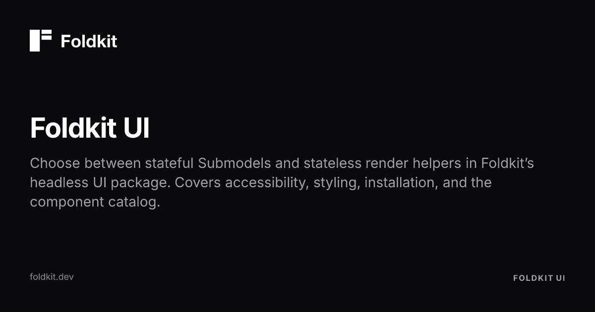 Foldkit UI - Foldkit | Effect-TS Frontend Framework