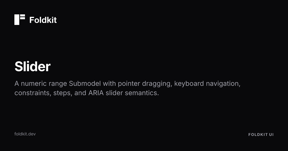 Slider - Foldkit | Effect-TS Frontend Framework
