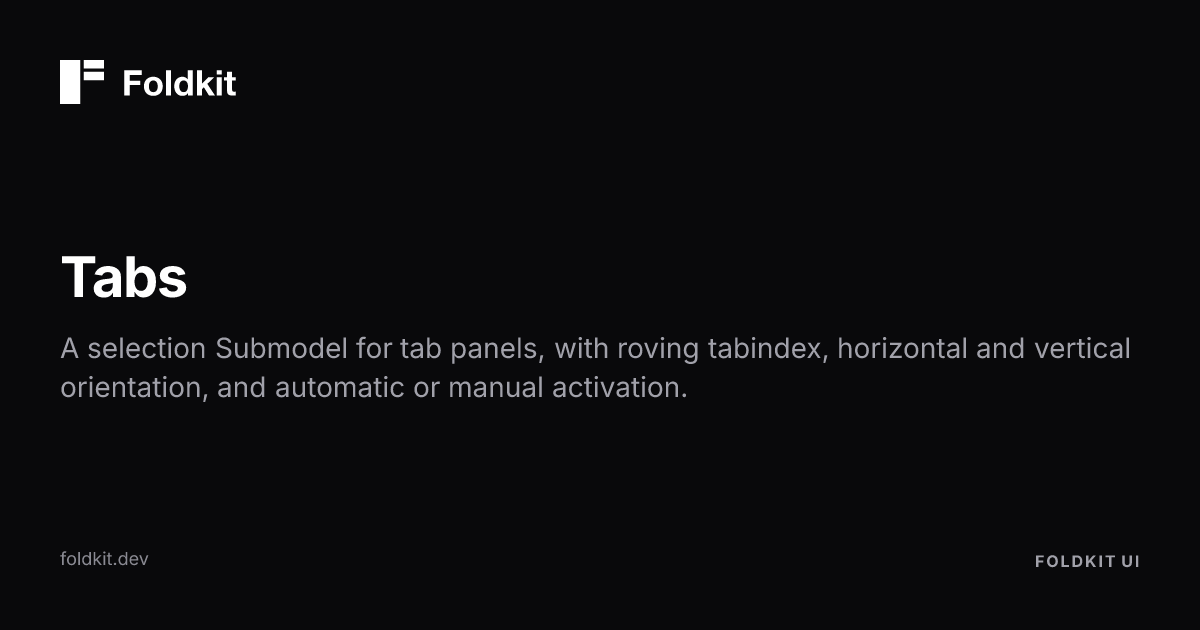 Tabs - Foldkit | Effect-TS Frontend Framework